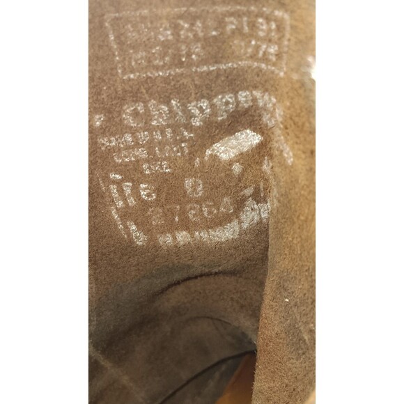 Chippewa Engineer Boots Black Steel Toe Vibram Frye Men’s 6D Women’s 8 Vintage - Picture 12 of 16